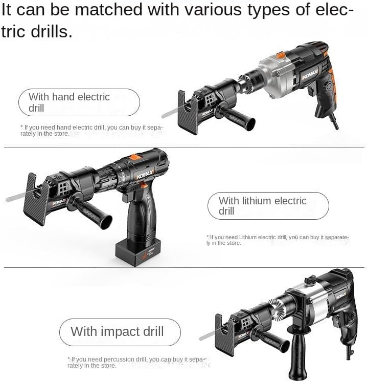 Electric drill and saw converter, multifunctional cutting tool
