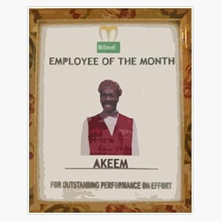 Magnet Employee Of The Month Magnet Vinyl Decal Sticker 5"
