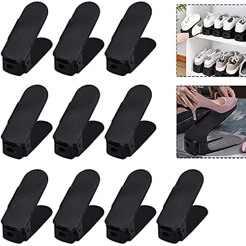 Organizador de zapatos UISEBRT ajustable de 30 piezas, negro Cover