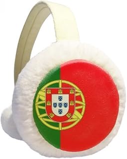 Protetor de orelhas de lã para ambientes externos com bandeira nacional de Portugal