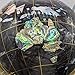 Limited Edition! Unique Art Since 1996 Black Pearl Swirl Table Top Gemstone World Globe with Tripod Gold Zinc Alloy Stand (BLACK PEARL WITH GOLD TRIPOD)