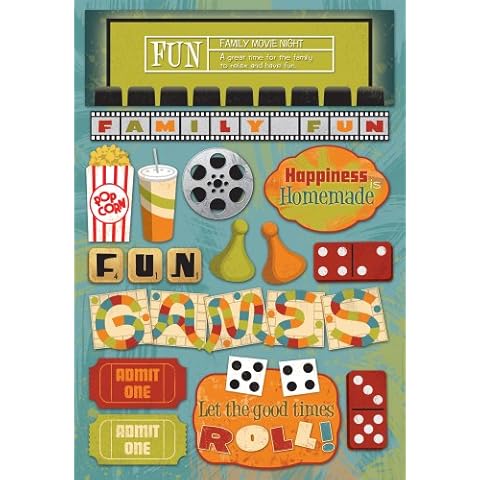 KAREN FOSTER Cardstock Sticker Sheet, Family Fun Night Cover