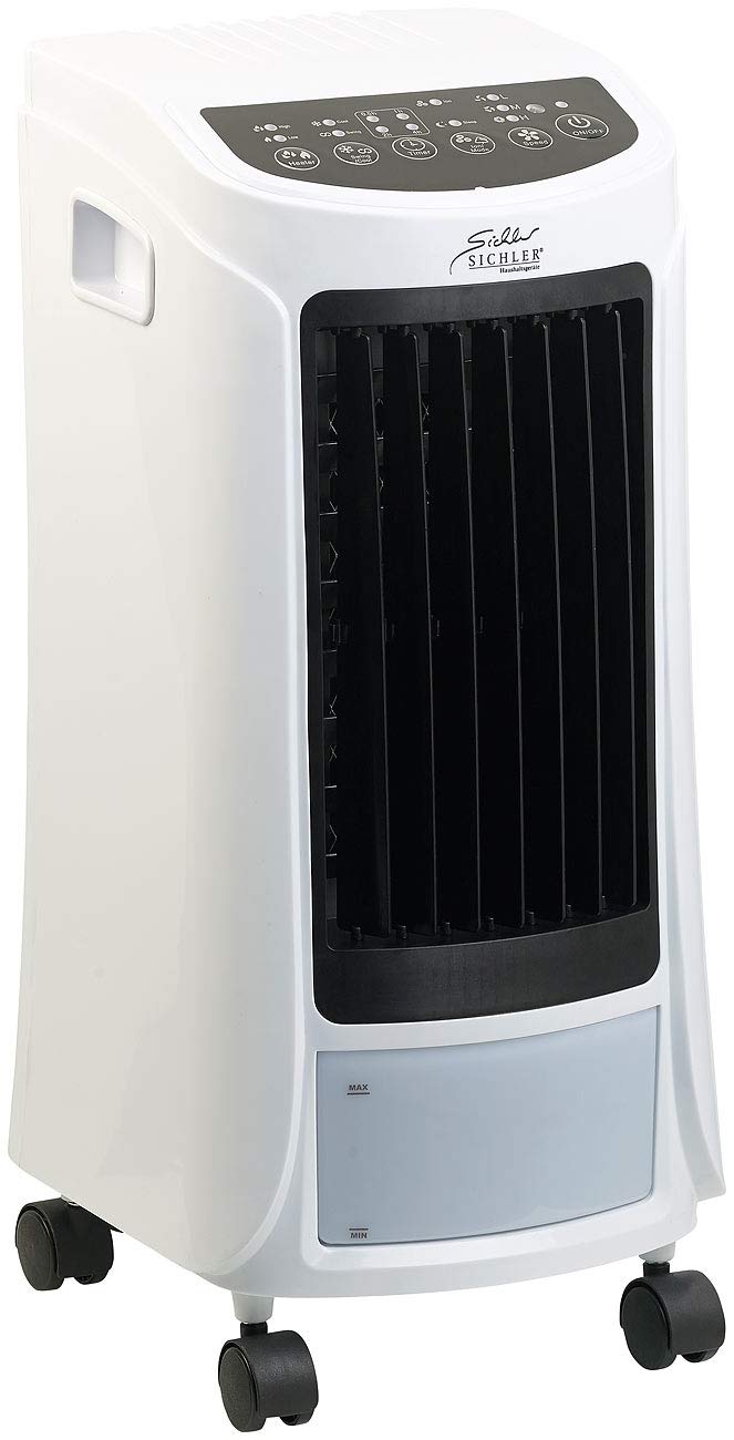 Sichler Haushaltsgeräte Kühl und Heizgerät: 4in1-Luftkühler, befeuchter, Ionisator, Heizgerät, 4l, 1800W, 240ml/h (Heiz und Kühlgerät, Klimagerät Kühlen, Klima)