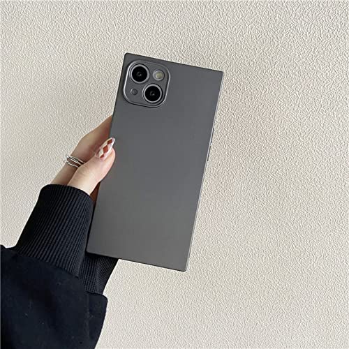 ファッションシルバースクエア電話ケースFor iPhone 用13 12 11 Pro Max X XS XR 7 8 Plus S E2020高級直定規ソフトシリコンカバー-Gray-For iPhone 11
