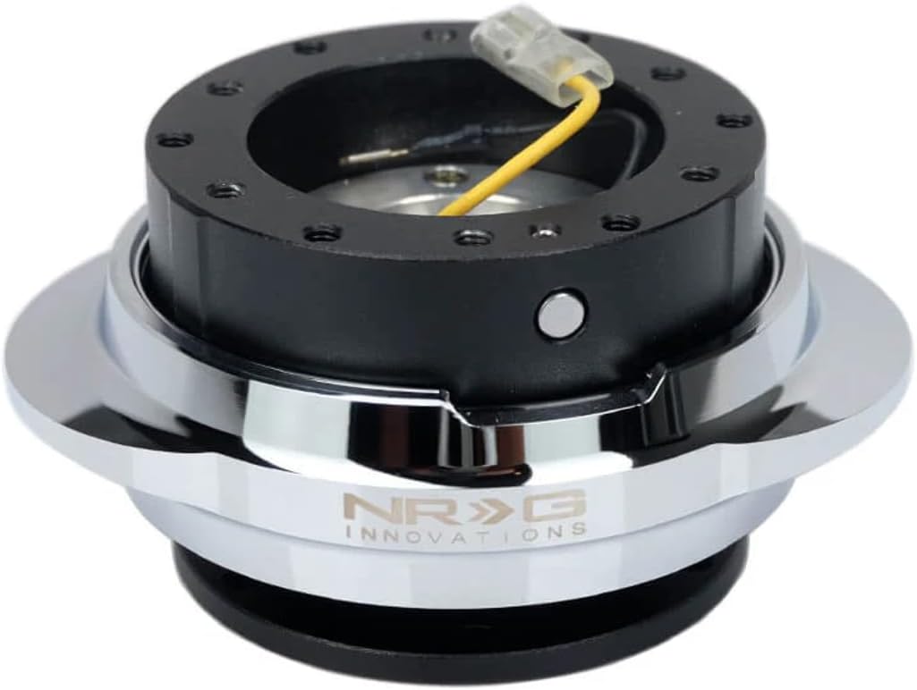 NRG Innovations NRG-SRK-220BK-BL GEN 2.2 Steering Wheel Quick Release Adapter, 6-Hole & 6x70 and 6x74mm Bolt Patterns Black Body/Shinny Blue Oval Ring