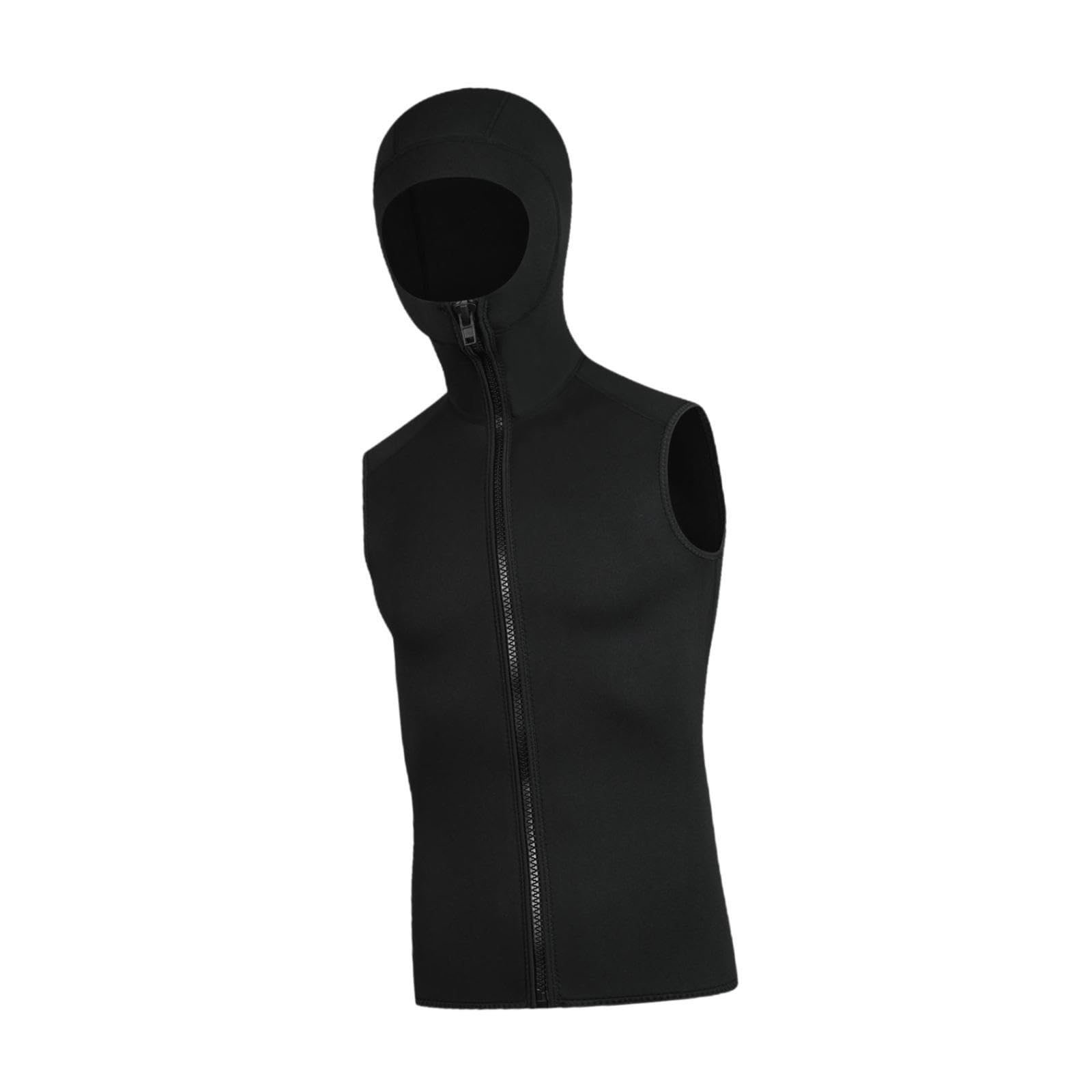 Muta da Sub da 3 mm, Gilet con Cappuccio, Gilet Termico, Canoa, Snorkeling, Surf, Nuoto, Kayak, Avventure, Cerniera Frontale, Cerniera da 3 mm, Neoprene per Immersioni