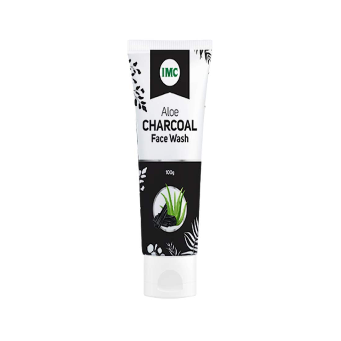 IMC ALOE CHARCOAL FACE WASH 100g Enriched with Aloeveda, Tulsi Extract, Turmeric and Reetha-image-0
