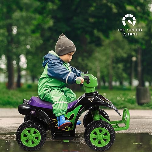 Image of Monster Jam 6V ATV Quad for Kids - Powerful and Safe Ride-On Toy with Rechargeable Battery - Forward and Reverse Driving - Max Weight Capacity of 55 LBS - Ages 2-3 Years