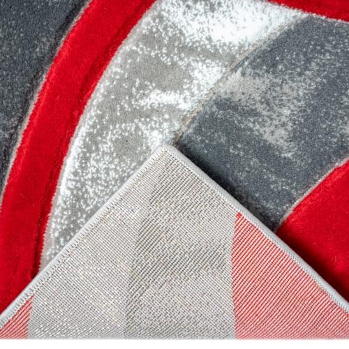 Alfombra de cocina y pasillo que protege el suelo con estilo rojo 5