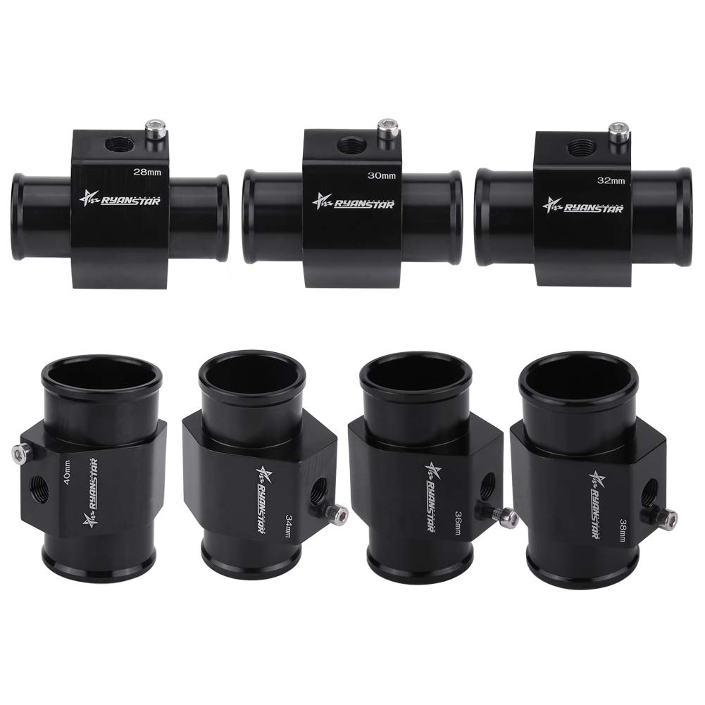 Adaptador del sensor de temperatura Tubo de junta de temperatura del agua del coche de 32 mm, Adaptador de indicador de temperatura de aleación de aluminio(36mm)