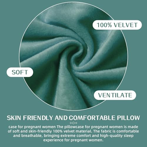 Image of Pregnancy Pillow Cover u Shaped, 57 inchx 28 inch Pregnant Woman Replacement Pillowcase, Velvet Replacement Pillowcase, Double Zipper Cotton Fabric, Super Soft