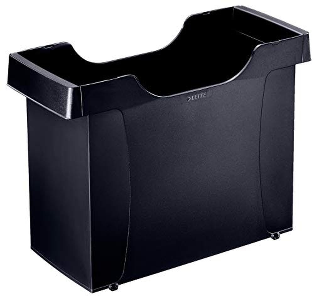 Leitz Hängemappenbox Uni-Box A4, Für bis zu 20 gefüllte A4 Hängemappen, Schwarz, Plus Serie, 19080095