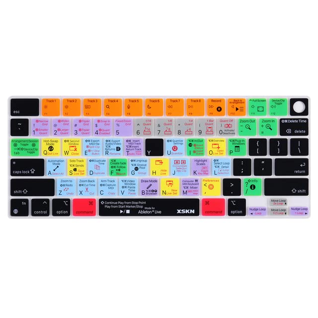COMPUAE - macOS Final Cut Pro Logic Pro Ableton Live Pro Tools Premiere Pro Shortcuts Keyboard Cover for Macbooks Air 13.6 M2 A2681 (for Ableton Live)