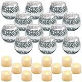 Durable pour vous servir : ce bougeoir en verre est fabriqué en verre, solide et fiable, léger et sûr, épais et solide, ajoutant une atmosphère romantique à votre fête et rendant votre fête inoubliable, vous pouvez l'utiliser pendant une longue période