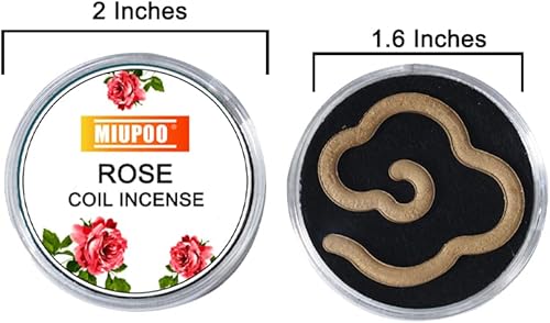 Miniatura 2 de Miupoo Incienso de bobina de rosa cada incienso en forma de nube viene con un estante de incienso portátil de viaje al aire libre paquete de 20