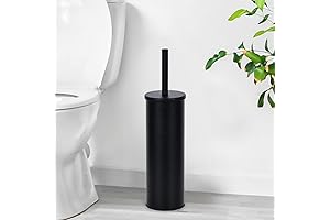 Deep Clean Black Toilet Brush and Holder: Matte Black