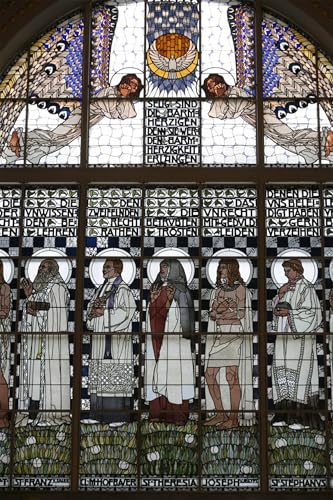 Tableau sur toile Église Saint-Léopold de Vienne par Koloman Moser pour déco chambre 60x90cm