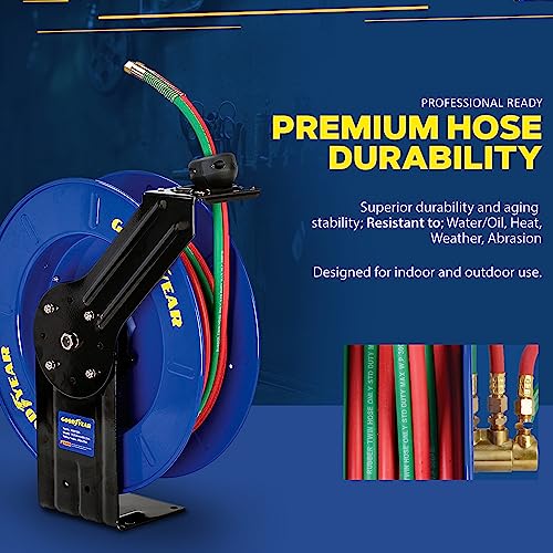 Image of Goodyear Retractable Welding Hose Reel, 1 /4 inch x 50 ft, 300 PSI