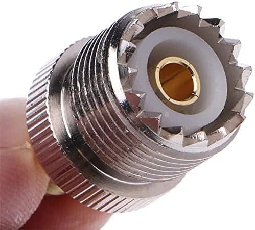TengKo RF Coaxial Coax Adapter SMA Female to UHF Female SO239 Connector(2PCS)