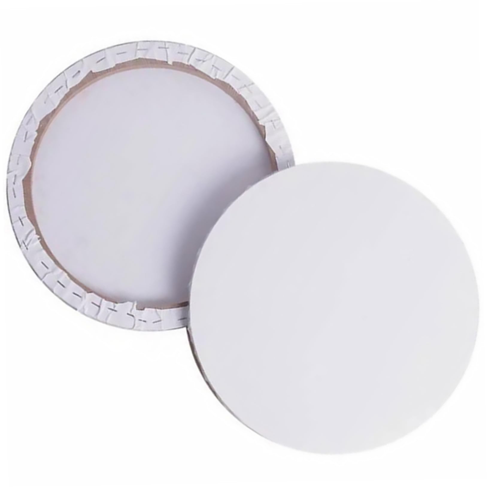Lienzos redondos de algodón blanco VILLCASE con bastidor de madera de 2 piezas