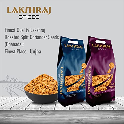 Image of LAKSHRAJ SPICES Roasted Split Coriander Seeds - 1 Kg | Dhanadal Mukhwas