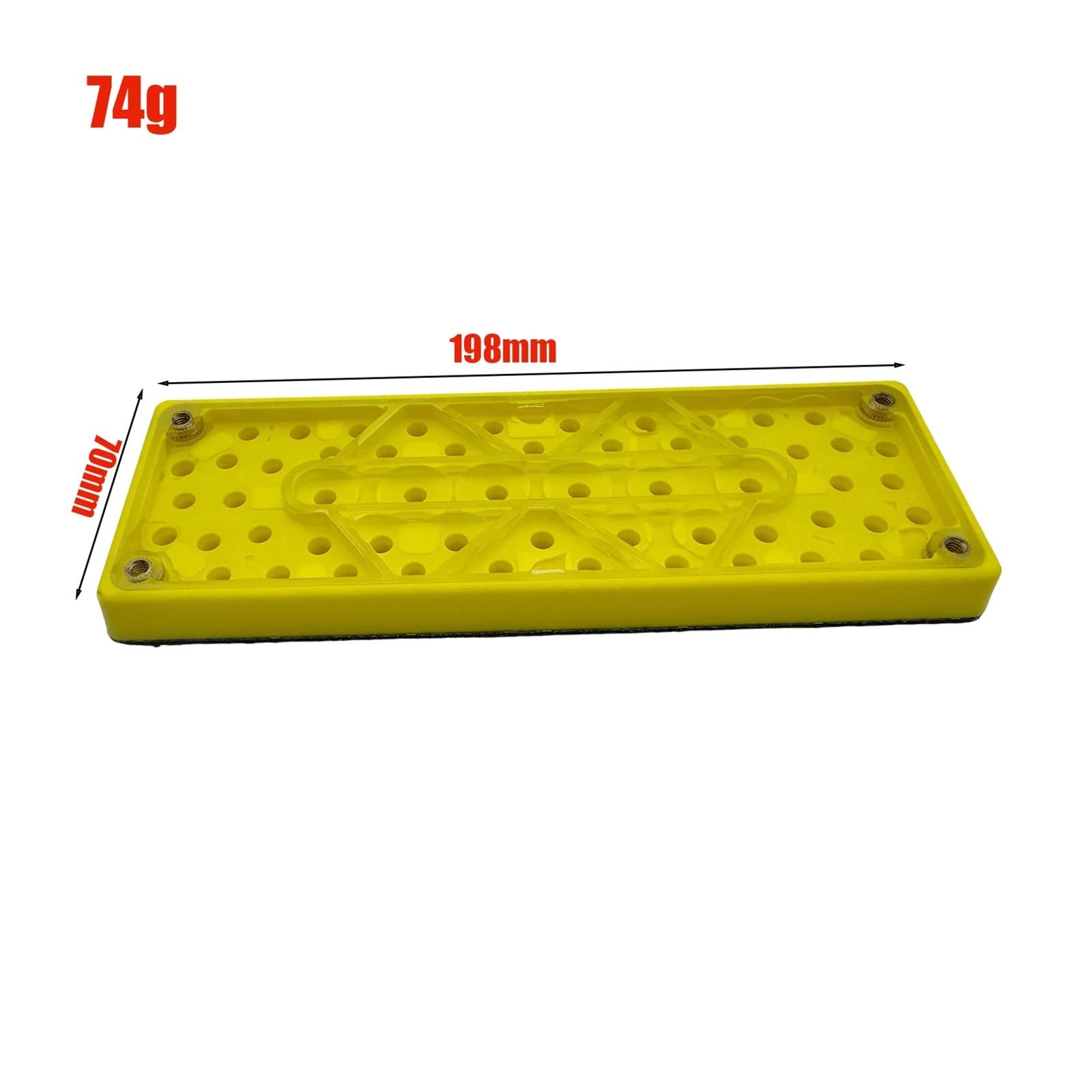 70 * 198 MM Taca uniwersalna Pneumatyczna kwadratowa szlifierka na sucho Podwozie Papier ścierny Dysk szlifierski