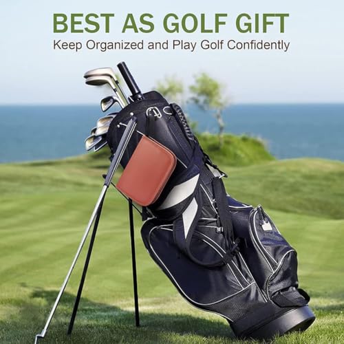 Sac de transport de balles de golf – Ensemble d'accessoires de golf multifonctionnel, organiseur en cuir PU, kit d'outils pour sports de plein air, pour homme