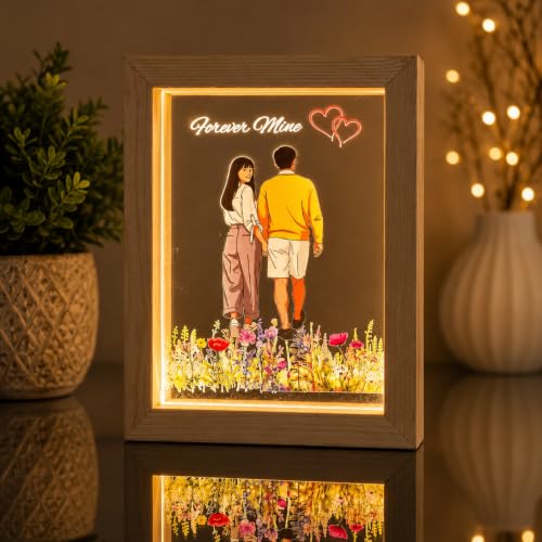 Image of Customized Acrylic Photo Frame Personalized Name, Photo Text | Premium Gift for Birthday AnniversaryGift for Couples HD Print with Name Picture | Unique Gift All Occasions (Customized Desgin 1)