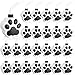 Zubebe 24 Pcs 10 oz Dog Paw Cups with Lid Straw Bulk Dog Party Favors Plastic Reusable Puppy Paw Straw Cup Paw Birthday Party Decoration for Dog Themed Party Supplies
