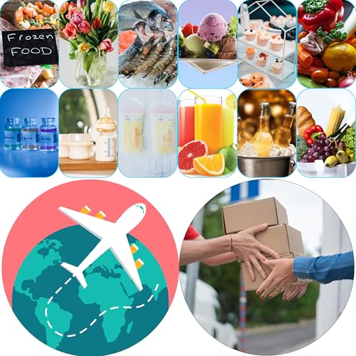 Image of Dry Ice Packs for Shipping - 4 Sheets(12 Large Ice Cell per Sheet) | Long-Lasting Cold Reusable Freezer Packs for Coolers, Lunch Boxes & Insulated Containers | Cold Pack for Shipping Food