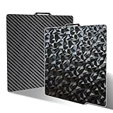 Sahvaim 3D Printer Platform PEO PET Bambu Lab Build Plate for Bambu Lab P2S/P1S/P1P/A1/X1C/X1/X1E,257x257mm Diamond +Carbon Fiber Spring Steel Plate Sheet Flexible 3D Printing Bed Plate