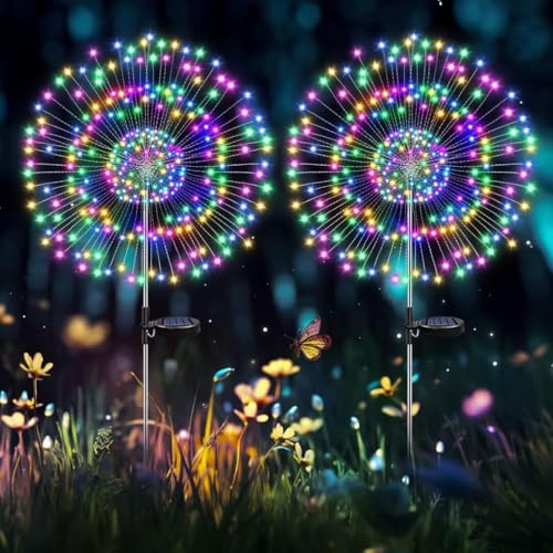 HELESIN Gartendeko Solar Gartenleuchte Außen 2 Stück, 2...