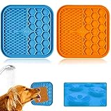 KILIN Dog Lick Pads 2 Pack,Dog Food Mat with Suction Cups,Dog Puzzle Toy,Boredom & Anxiety Reducer,Alternative to Slow Feeder Dog Bowls,Interactive Dog Toy for Bathing,Grooming,and Nail Trimming