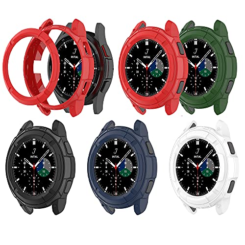 Compatible with Samsung Galaxy Watch 4 Classic Case 46mm, Protective Edge Case with Bezel Ring Cover Case Frame for Galaxy Watch 4 Classic 46mm