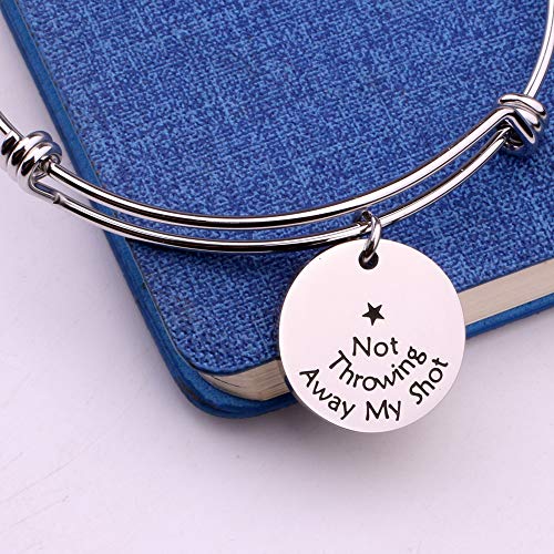 Hamilton Quote Bracelet I’m Not Throwing Away My Shot Bracelet Broadway Musical Gift2