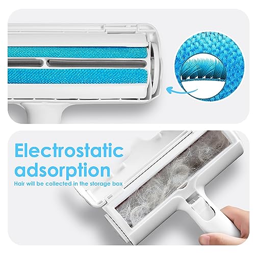 Tierhaarentferner Fusselrasierer 3Pcs Wiederverwendbare Fusselrolle Tierhaare, Katzenhaarentferner Hundehaare Entfernen Fusselbürste,Tierhaarbürste Tierhaarentferner für Kleidung,Sofa,Bett