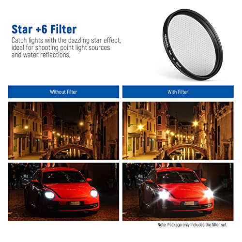 Neewer 10102107 55 Mm Nd+Cpl + Effect Filter Set With Mobile Phone Lens Clamp, Polarising Filter Nd32, 6 Point Star Filter 4 Graduated Colour Filters Compatible thumb #3