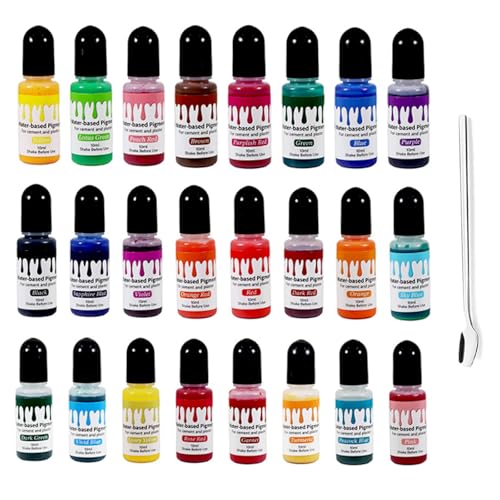 Femnow Farbpigmente 16 Farben Set - Hochkonzentriert Für Beton, Gips, Modellbau