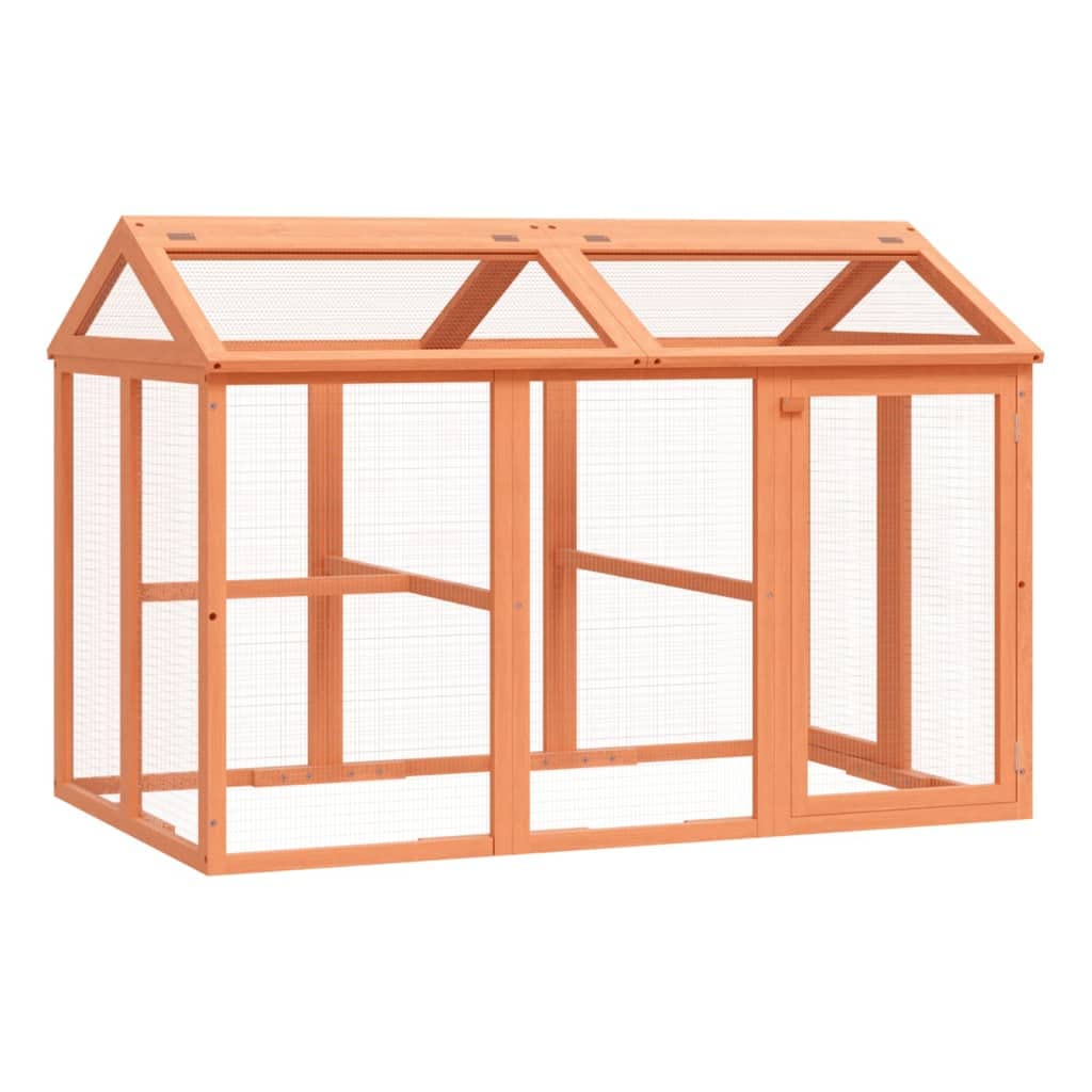 Recinto in legno, 141 x 94 x 104 cm, per piccoli animali, marrone