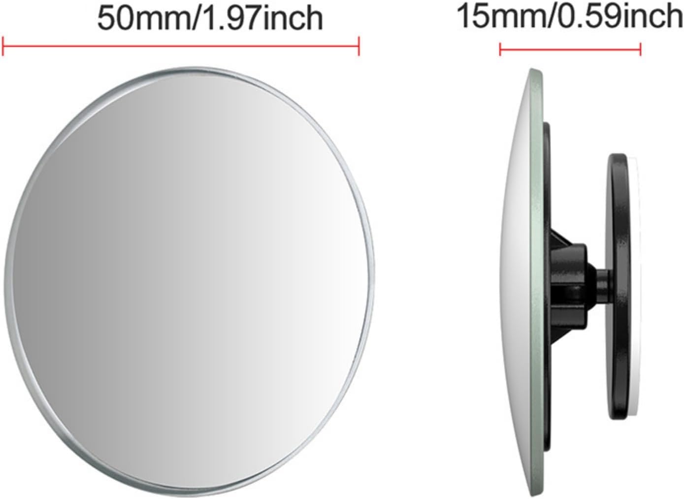 Zittop 2PCS Round Blind Spot Mirrors with Strong Adhesive - 360° Wide Angle View, Universal Fit for Car, Truck, SUV - Easy Install, Shatterproof, Lightweight Design