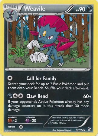 Pokemon - Weavile (52) - XY Flashfire