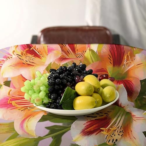 Nappe de table rectangulaire lavable imprimée motif alstroemeria - 6