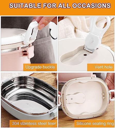 900Ml Lunch Box, 304 Stainless Steel Adult Lunch Containers Portable Leakproof Eco-Friendly Hot And Cold Food Stackable Bento Box Food Storage For Office Outdoor Travel（1 Layer） #TOP3