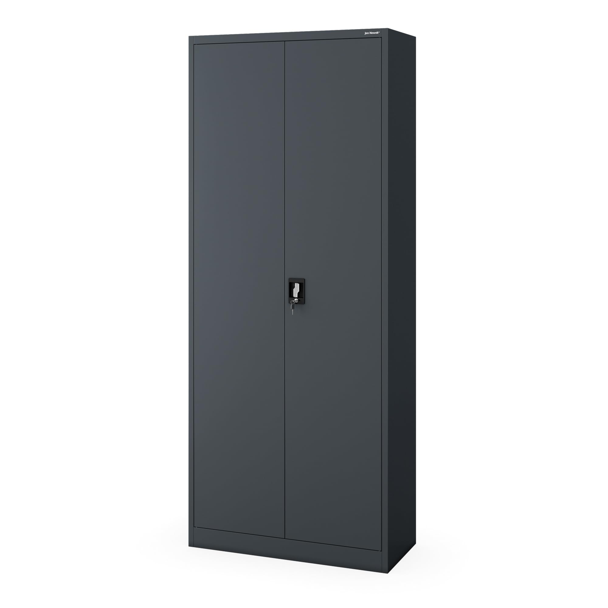 Jan Nowak Armario metálico de Oficina y Taller Alto con Cerradura Armario para Documentos y Herramientas 220 x 90 x 40 cm con 5 estantes Regulables | Armario para documentos (5 estantes, 60 kg cada uno, con cerradura, montaje en pared, 220 x 90 x 40 cm)