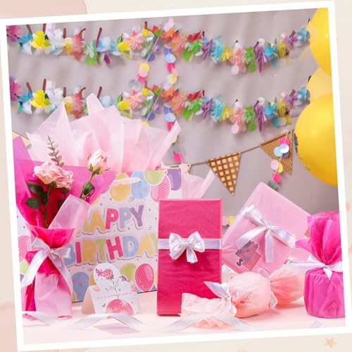 Image of woric 160 Sheets Pink Tissue Paper for Gift Bags 20 X 14 Inches