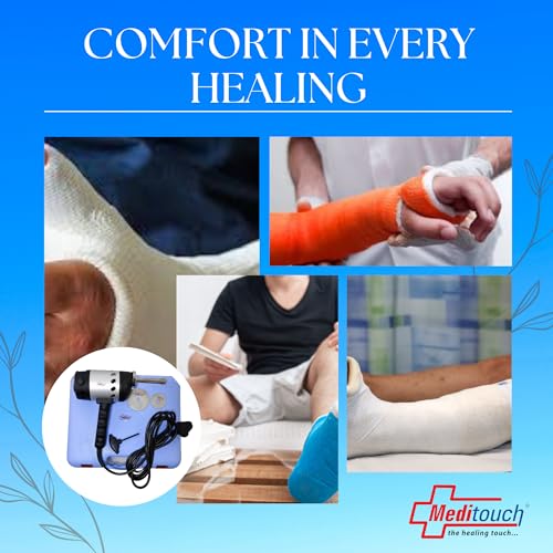 Image of Meditouch - The Healing Touch Meditouch Orthopeadic Electric Plaster Cutter Machine 125 Watts Ortho Pop Cutting Saw With Two Blades Black Colour