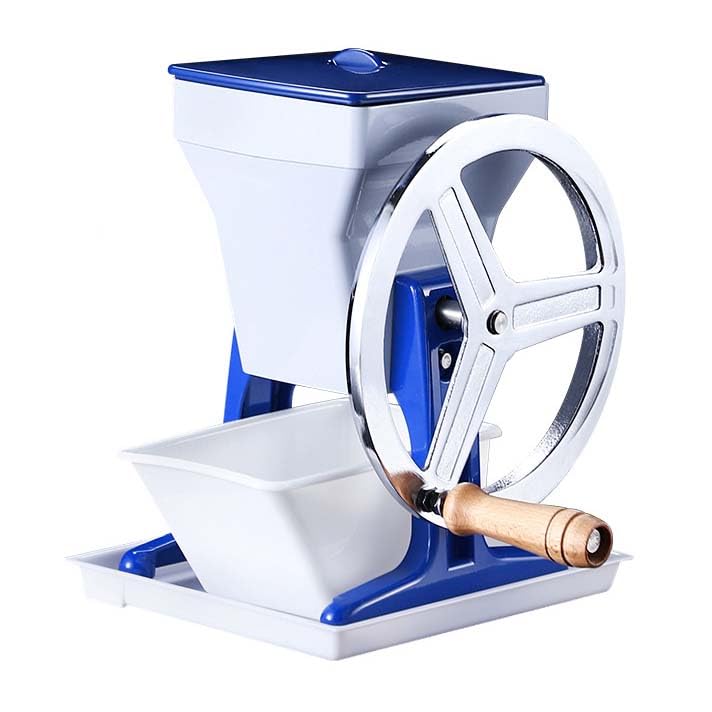 Tritaghiaccio manuale, con manovella, con capacità di 2 kg, facile da pulire, design multi-parte per bar, cocktail, coni di neve, cucina, per uso commerciale e domestico
