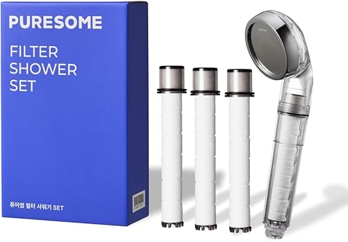 BODYLUV - Juego de cabezal de ducha de mano Puresome (Ver.1) de 6 meses, fuerte presión de agua, ahorro de agua (solo cabezal de ducha de mano, 3