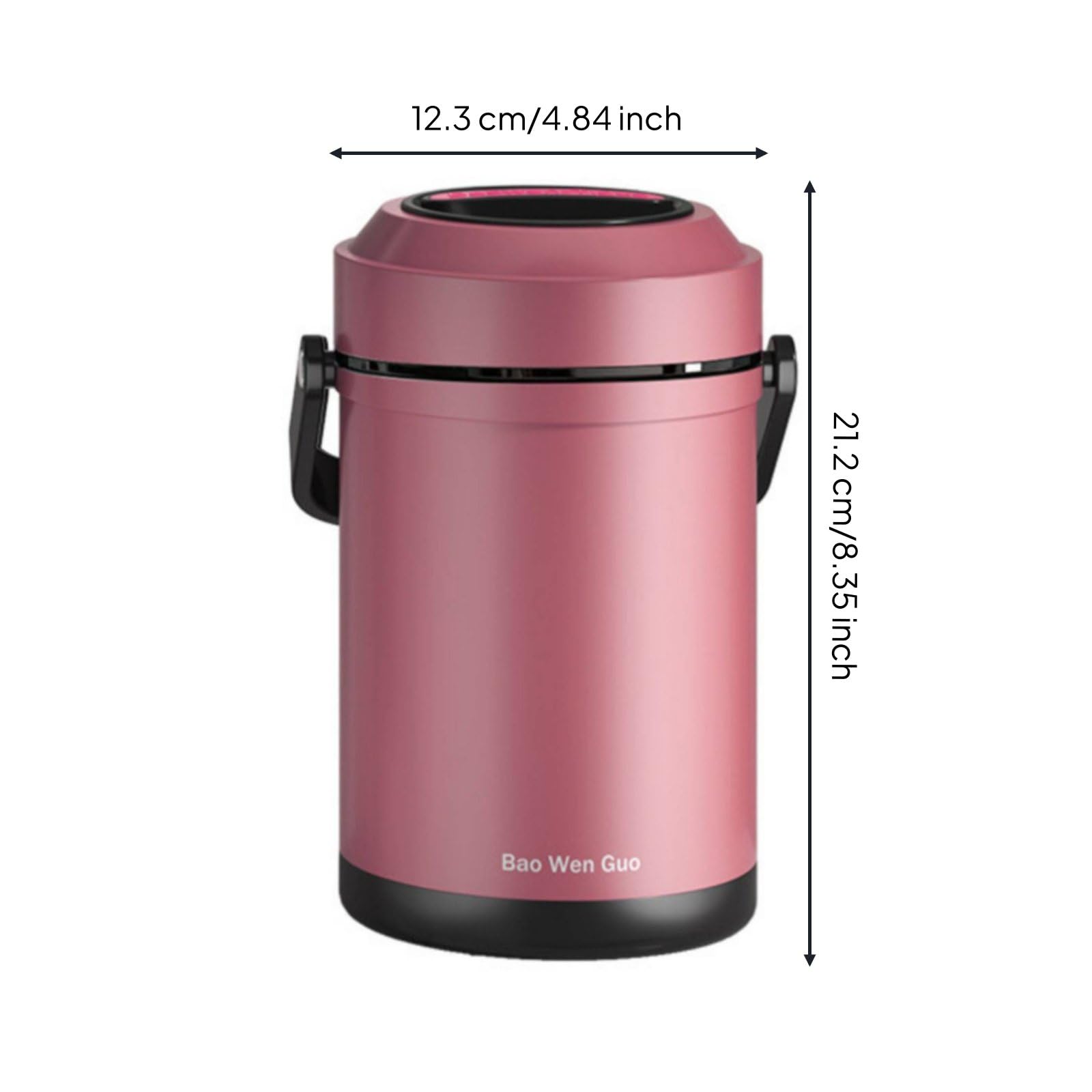 Contenedor Comida Térmica Acero Inoxidable Aislamiento Al Vacío Contenedor Térmico Acero Inoxidable Gran Capacidad Termo Comida, Rosa, Oro Rosa, 1.8L