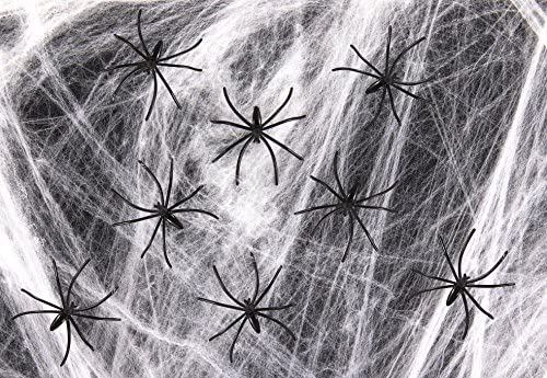 Kangaroo Halloween Spider Web Decor - Giant Spider Web Halloween Decoration - Fake Spider Web For Indoor And Outdoor - Giant Spider Decoration For Halloween - 800 Sq Ft Large Spiderweb With 8 Spiders #TOP4